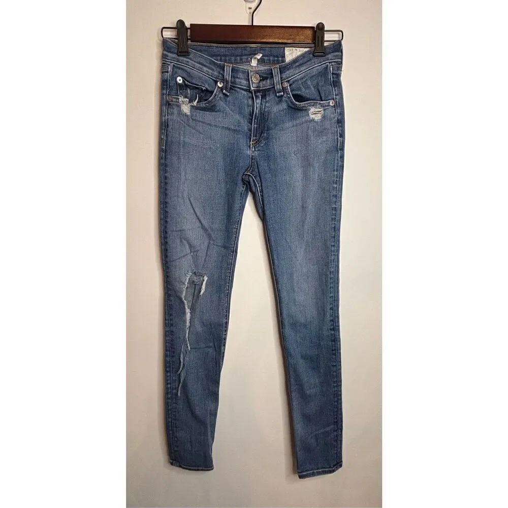 Rag & Bone EUC Kensington destroyed skinny jeans Size 00
